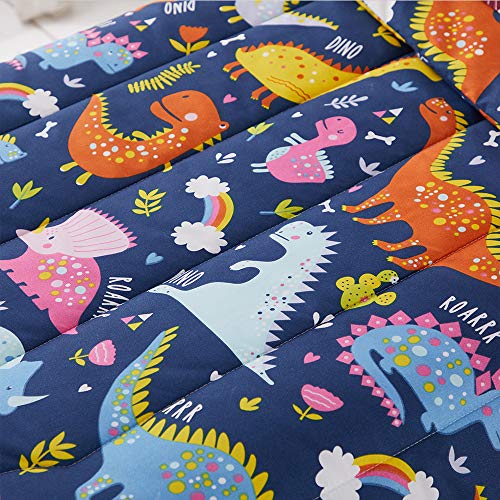 Colorful Dinosaur Toddler Bedding Set - 4 Pieces