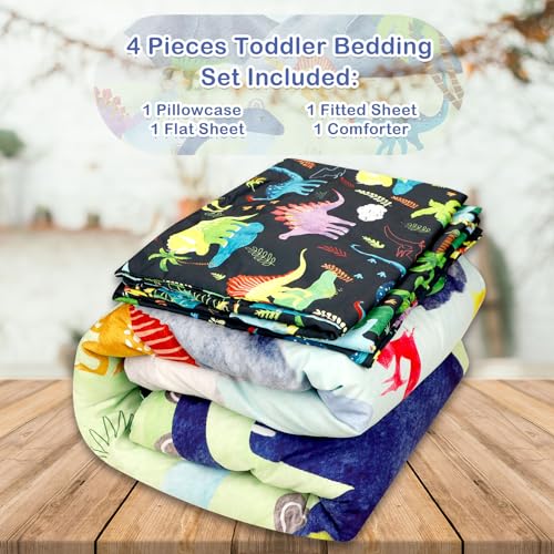 Toddler Dinosaur Bedding Set - 4 Pieces