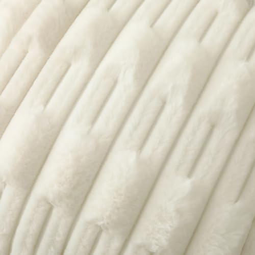 Cream White Striped Throw Pillow Covers Set of 2