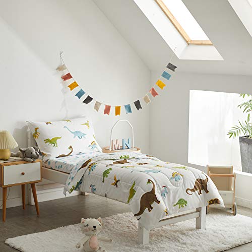 Dinosaur Toddler Bedding Set - 4 Pieces