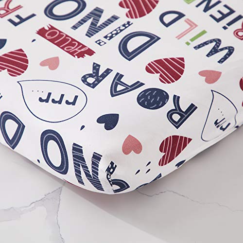 Colorful Dinosaur Toddler Bedding Set - 4 Pieces