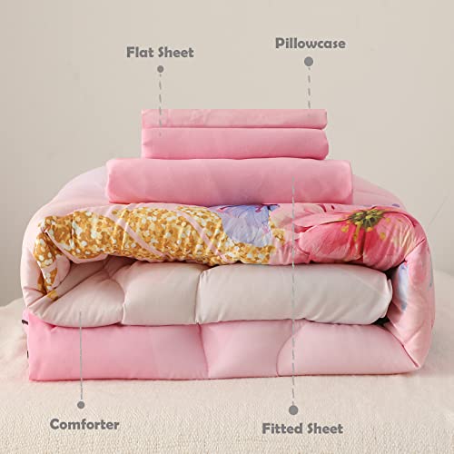 Unicorn Toddler Bedding Set - 4 Pieces Pink