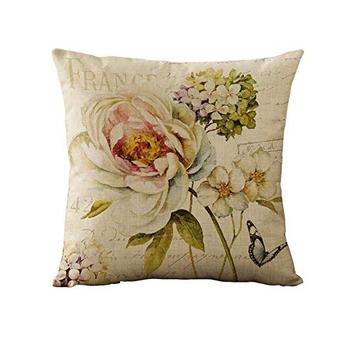 Vintage Spring Flower Throw Pillow Covers Set