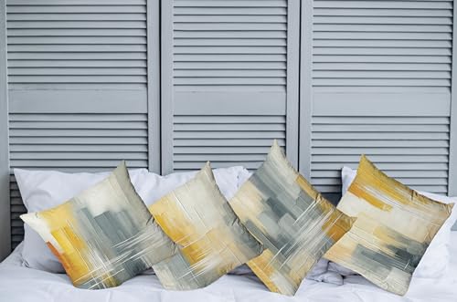 Abstract Brushstroke Throw Pillow Cover Set of 4