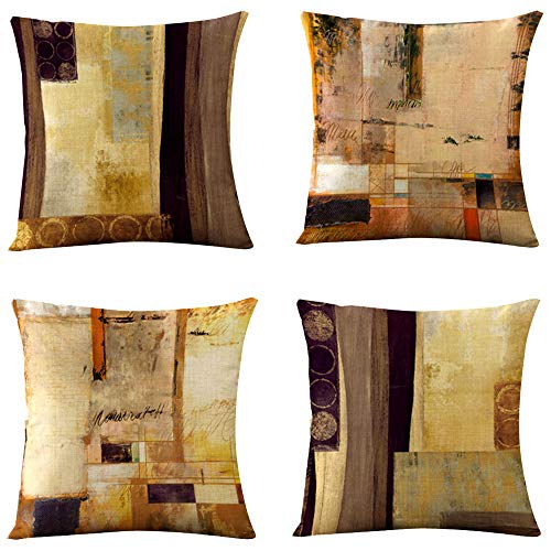 Modern Vintage Geometric Throw Pillow Cover Set