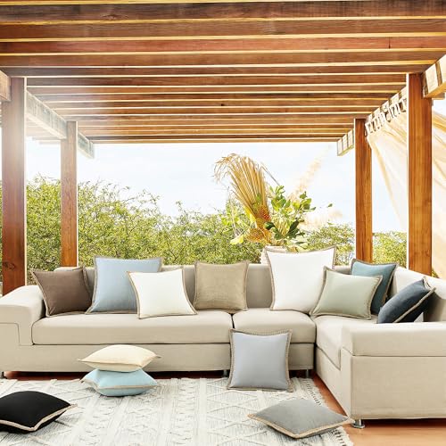 Light Beige Throw Pillow Covers - Set of 2