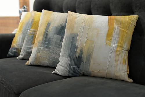 Abstract Brushstroke Throw Pillow Cover Set of 4