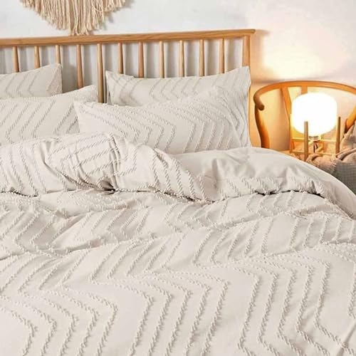 Beige Boho Tufted Pillow Shams Set of 2