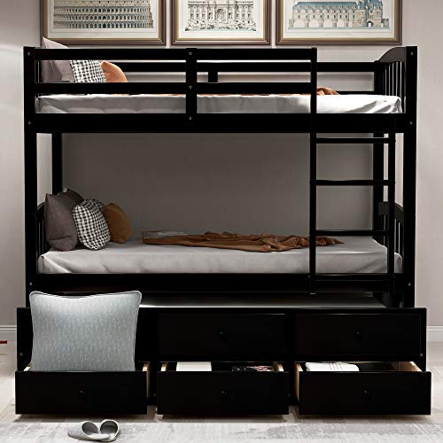 Harper&Bright Twin Over Twin Bunk Bed Set