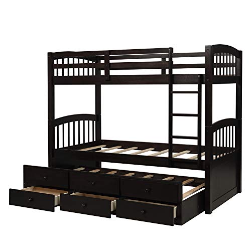 Harper&Bright Twin Over Twin Bunk Bed Set