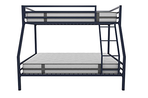 Maxwell Navy Blue Twin-Over-Full Metal Bunk Bed