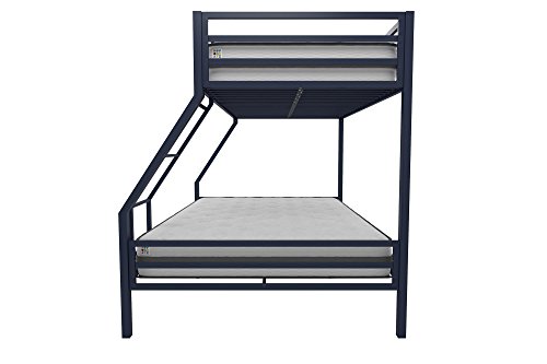 Maxwell Navy Blue Twin-Over-Full Metal Bunk Bed
