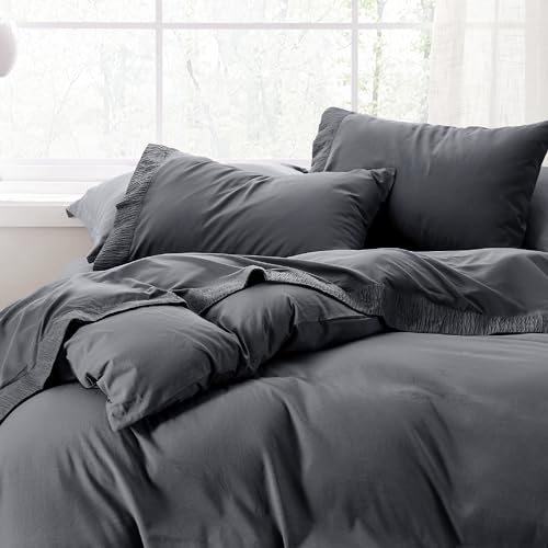Bedsure Grey Queen Sheet Set - 4 Pieces