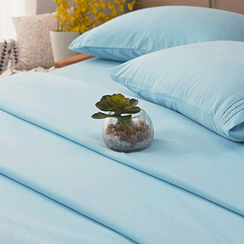 Luxurious Spa Blue Microfiber Bed Sheet Set