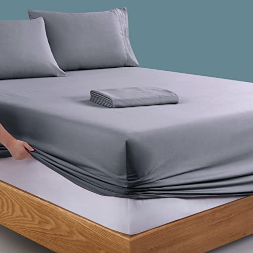 Luxury Extra Deep Pocket King Sheet Set - Grey