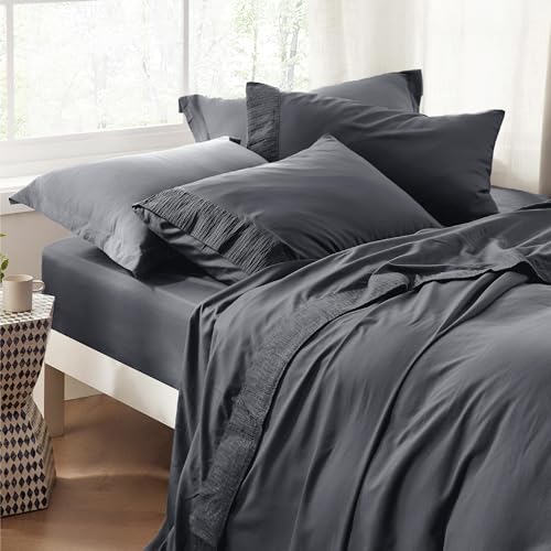 Bedsure Grey Queen Sheet Set - 4 Pieces