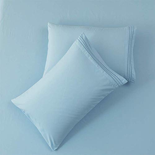 Luxurious Spa Blue Microfiber Bed Sheet Set