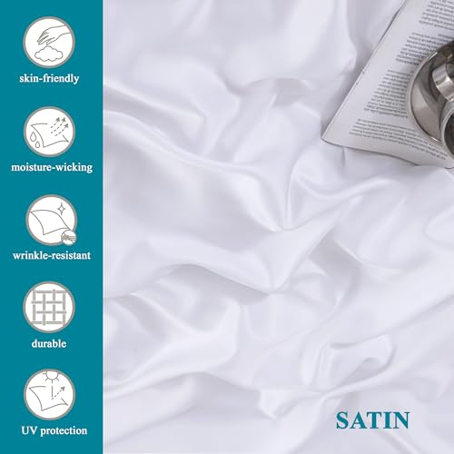 Luxury Satin Queen Bed Sheet Set - 4pc