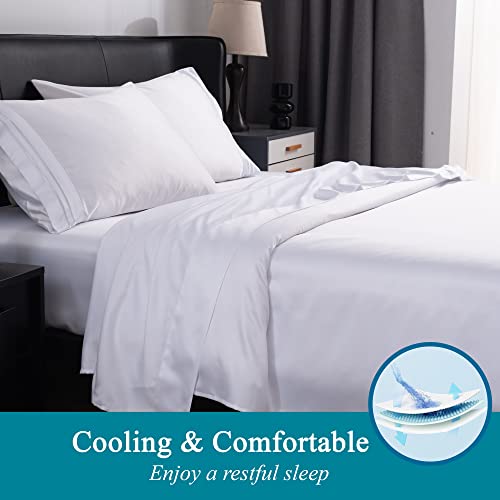 Luxury Satin Queen Bed Sheet Set - 4pc