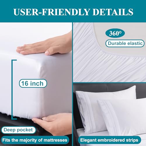 Luxury Satin Queen Bed Sheet Set - 4pc