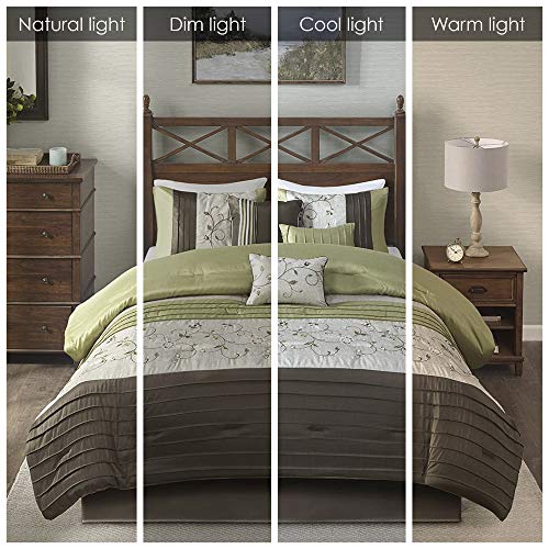 Madison Park Floral Faux Silk Comforter Set