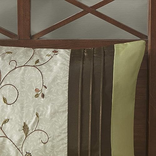 Madison Park Floral Faux Silk Comforter Set