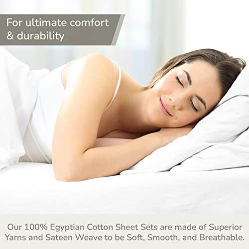 Luxury 1000 Thread Count Egyptian Cotton Queen Bed Set