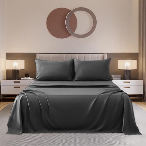 Luxury Grey Queen Sheet Set - Ultra Soft 4 Pieces