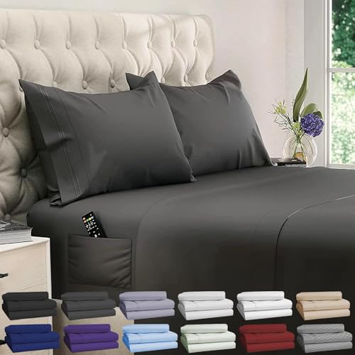 King Size Cooling Sheets Set – 4 pcs Gray