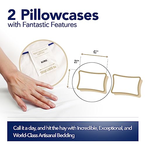 Luxury Egyptian Cotton King Pillowcases Set of 2