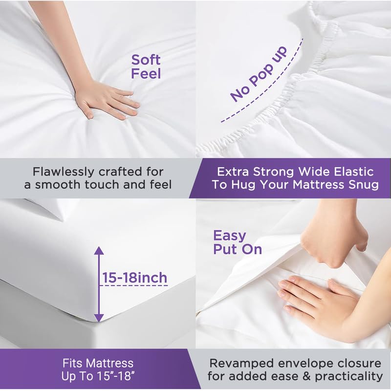 CharlottelyHues Luxury 1000TC Egyptian Cotton Queen Bed Set