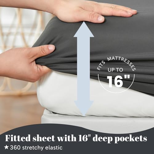 Luxury Grey Queen Sheet Set - Ultra Soft 4 Pieces