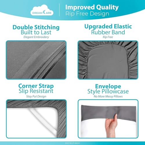 King Size Cooling Sheets Set – 4 pcs Gray