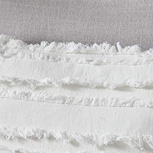 Ivory White Cotton Linen Throw Pillow Covers, Set of 2