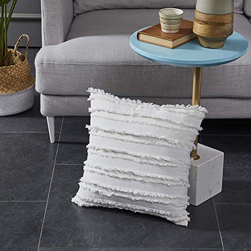 Ivory White Cotton Linen Throw Pillow Covers, Set of 2