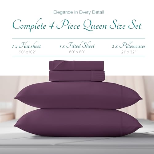 Luxury Plum 800 Thread Count Cotton Sheet Set