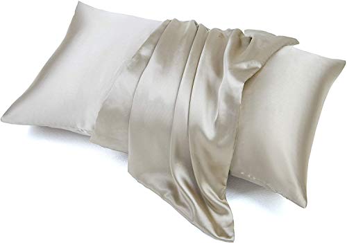 Taupe Satin Full Size Bed Sheet Set