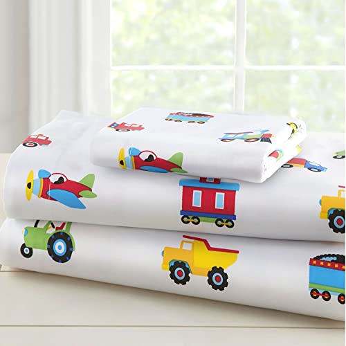 Wildkin Kids Cotton Toddler Sheet Set - Vehicles