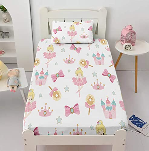 Dancing Princess Fitted Sheet Set for Girls