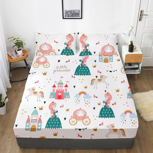 Fairy Tale Princess Queen Bed Sheet Set