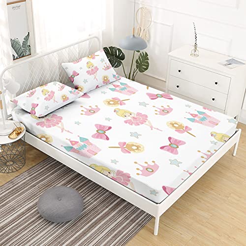 Dancing Princess Fitted Sheet Set for Girls