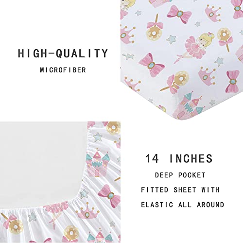 Dancing Princess Fitted Sheet Set for Girls