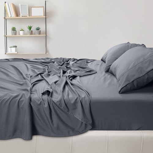 Luxury Brushed Microfiber Queen Sheet Set - Grey