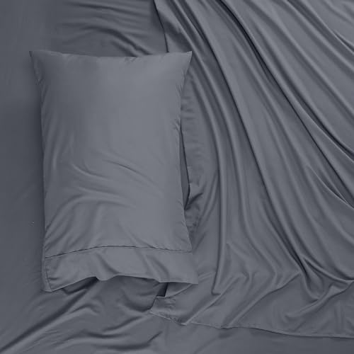 Luxury Brushed Microfiber Queen Sheet Set - Grey