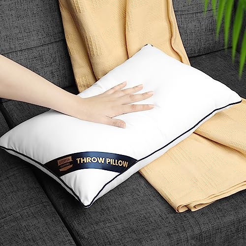 Pack of 4 White Throw Pillow Inserts 12x20