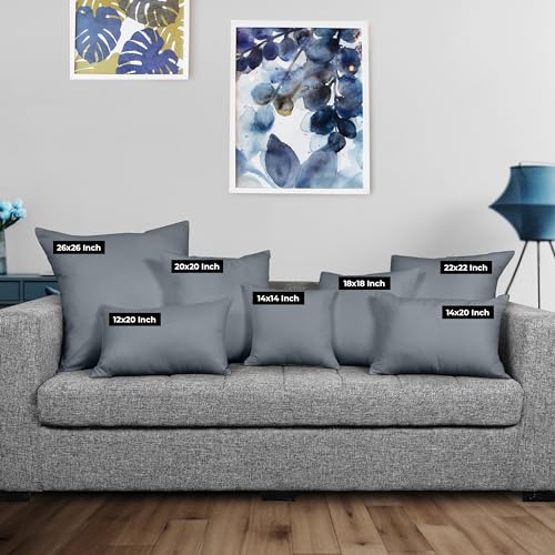 Grey Throw Pillow Inserts - Pack of 2