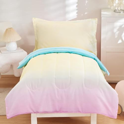 Colorful Ombre Twin Comforter Set for Girls