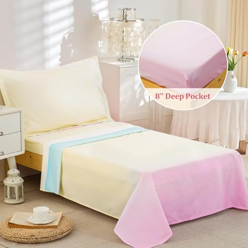 Colorful Ombre Twin Comforter Set for Girls