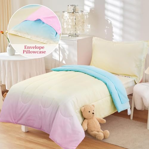 Colorful Ombre Twin Comforter Set for Girls