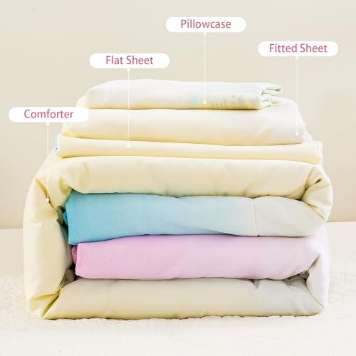 Colorful Ombre Twin Comforter Set for Girls